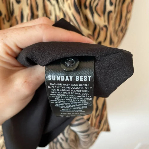Sunday Best Aritzia Jinx Animal Print Leopard Mini Dress Sz  Small - Picture 8 of 9